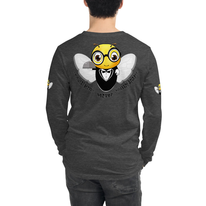 Cute WAITER / SERVER BEE Unisex Long Sleeve Tee