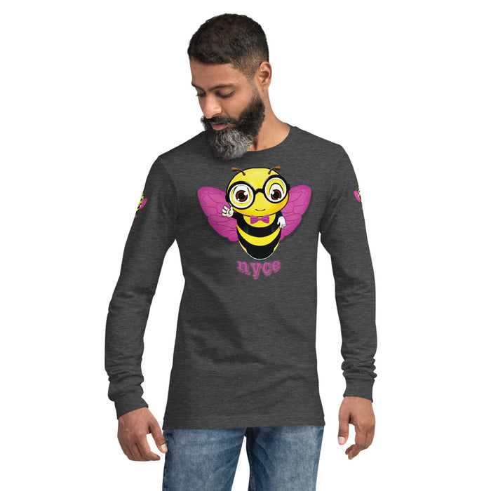 Cute pink BEE NYCE Unisex Long Sleeve Tee