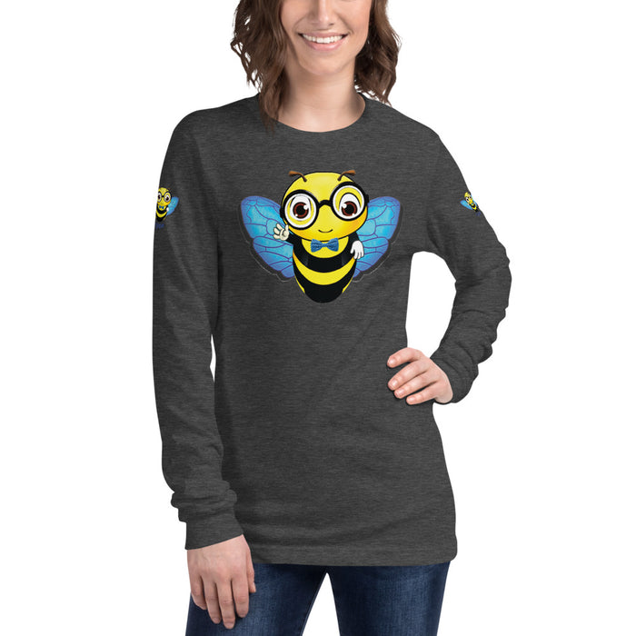 Cute blue BEE NYCE Unisex Long Sleeve Tee