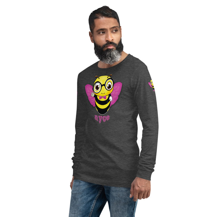 Cute pink BEE NYCE Unisex Long Sleeve Tee