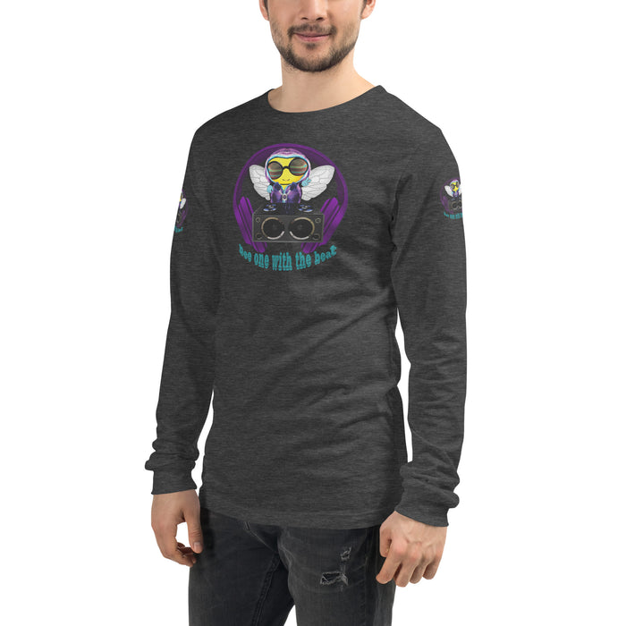 Cool & Cute BEE 1 WITH THE BEAT PURPLE Unisex Long Sleeve Tee