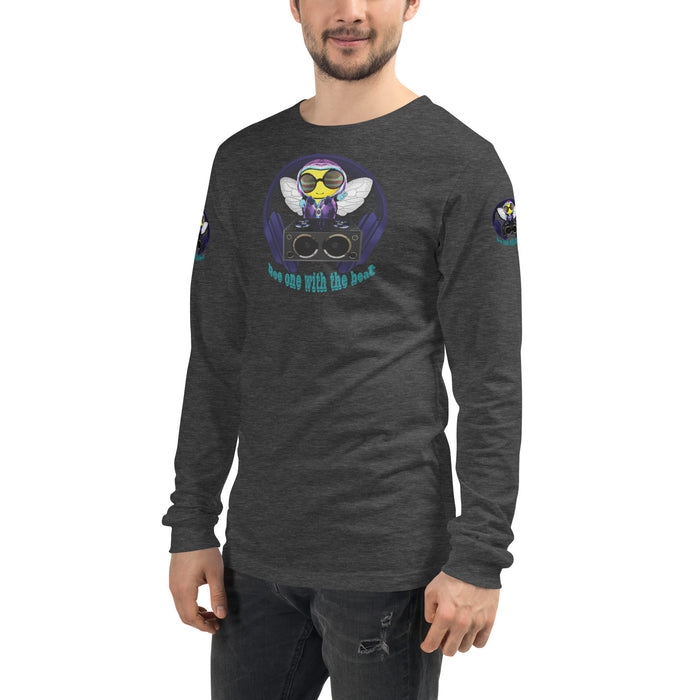 Cool & Cute BLUE BEE 1 WITH THE BEAT Unisex Long Sleeve Tee