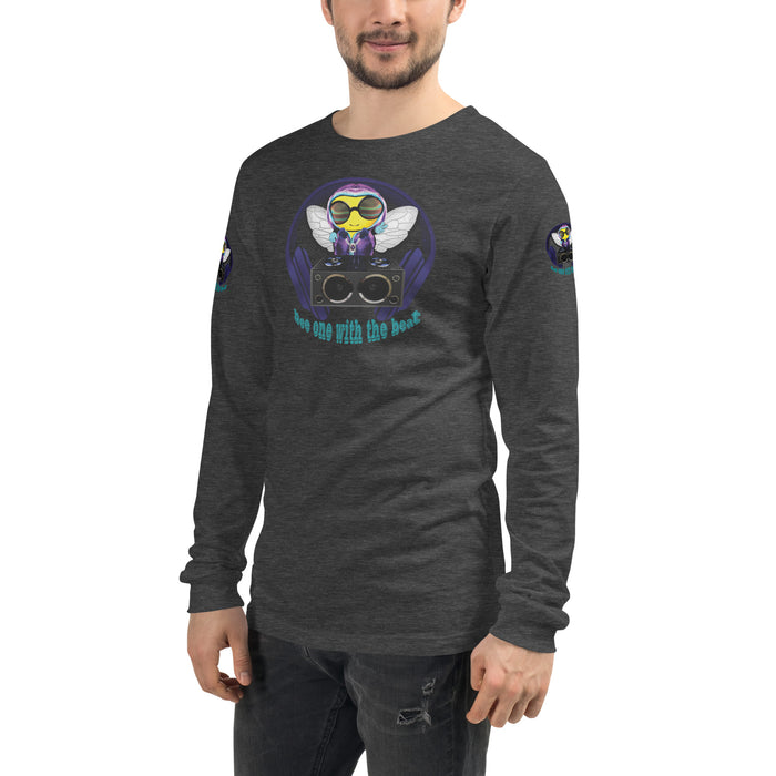 Cool & Cute BLUE BEE 1 WITH THE BEAT Unisex Long Sleeve Tee