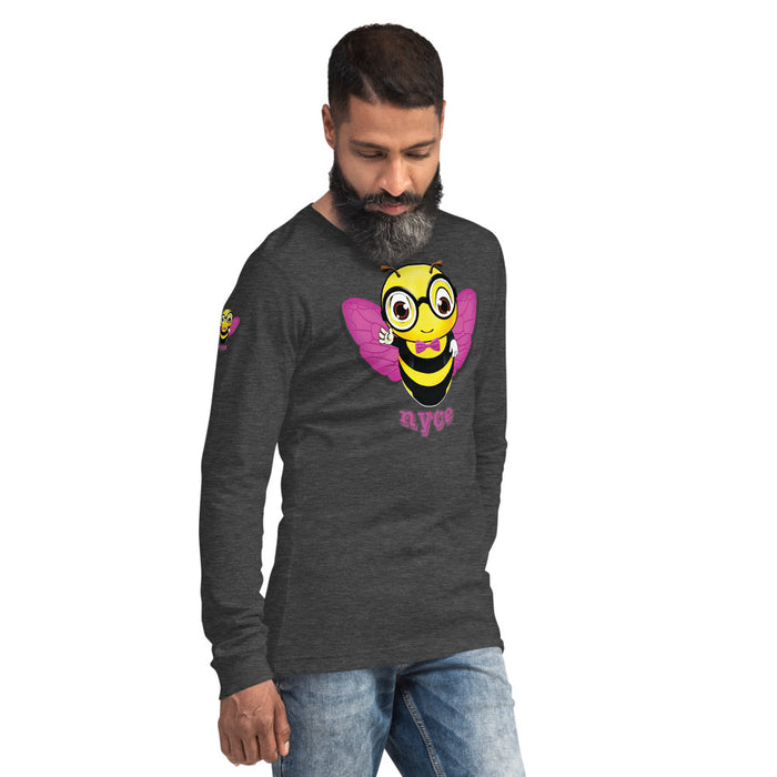 Cute pink BEE NYCE Unisex Long Sleeve Tee