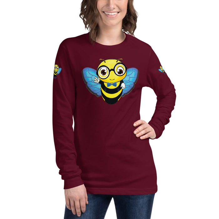 Cute blue BEE NYCE Unisex Long Sleeve Tee