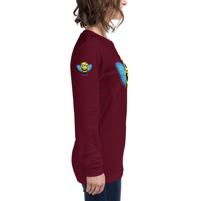 Cute blue BEE NYCE Unisex Long Sleeve Tee