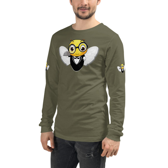 Cute WAITER / SERVER BEE Unisex Long Sleeve Tee