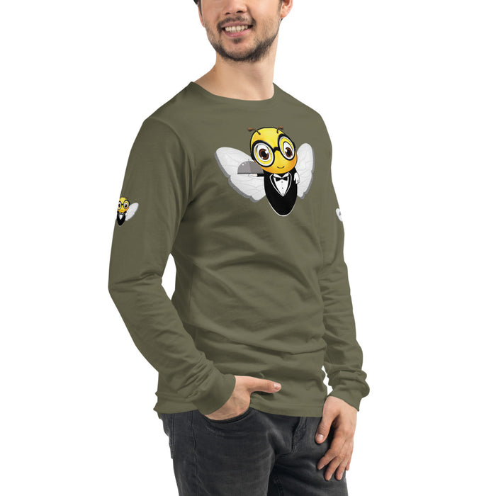 Cute WAITER / SERVER BEE Unisex Long Sleeve Tee