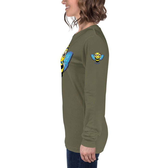 Cute blue BEE NYCE Unisex Long Sleeve Tee