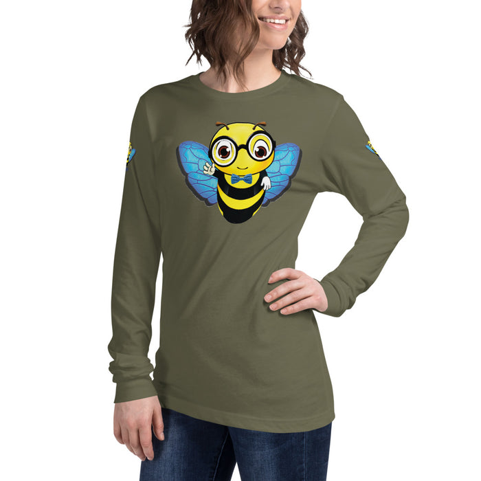 Cute blue BEE NYCE Unisex Long Sleeve Tee