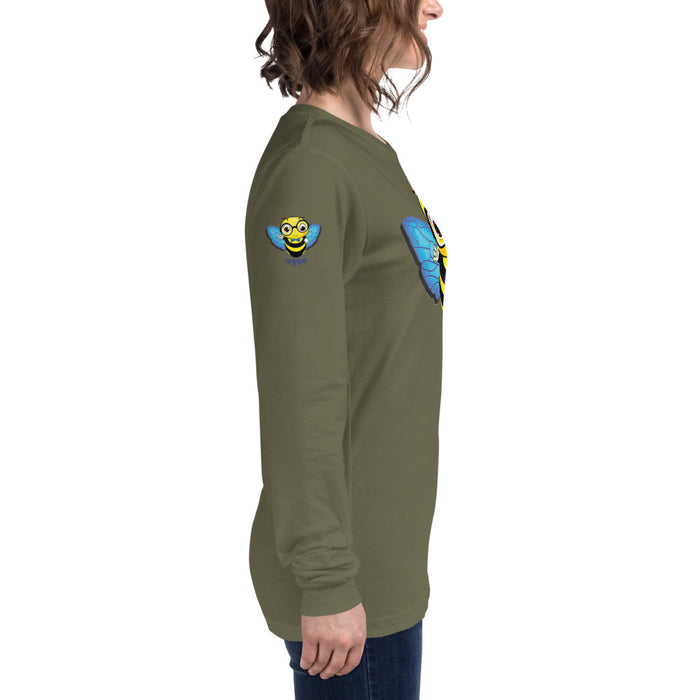 Cute blue BEE NYCE Unisex Long Sleeve Tee