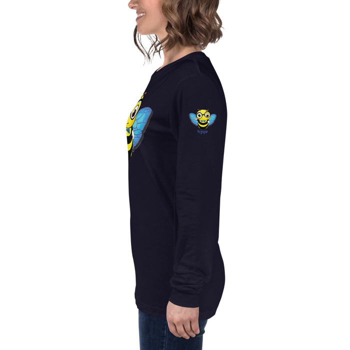 Cute blue BEE NYCE Unisex Long Sleeve Tee