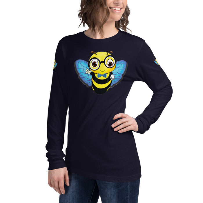 Cute blue BEE NYCE Unisex Long Sleeve Tee