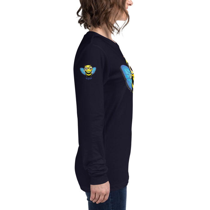 Cute blue BEE NYCE Unisex Long Sleeve Tee