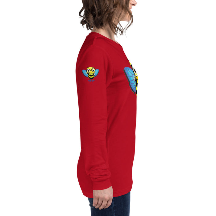 Cute blue BEE NYCE Unisex Long Sleeve Tee