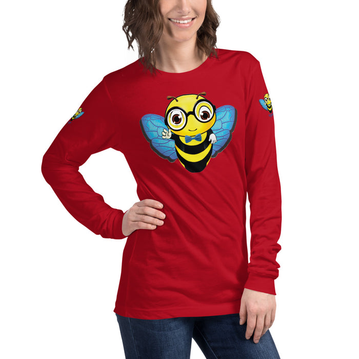 Cute blue BEE NYCE Unisex Long Sleeve Tee