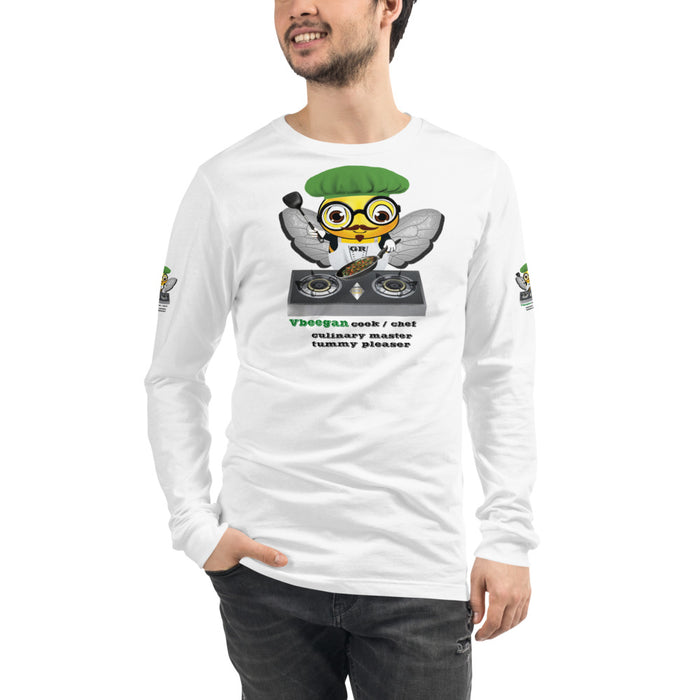 Cute VEGAN BEE CHEF Unisex Long Sleeve Tee