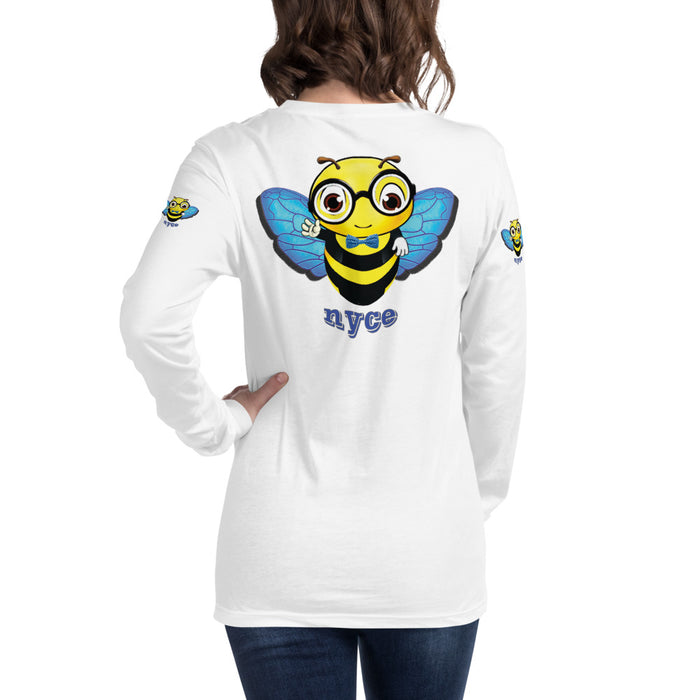 Cute blue BEE NYCE Unisex Long Sleeve Tee