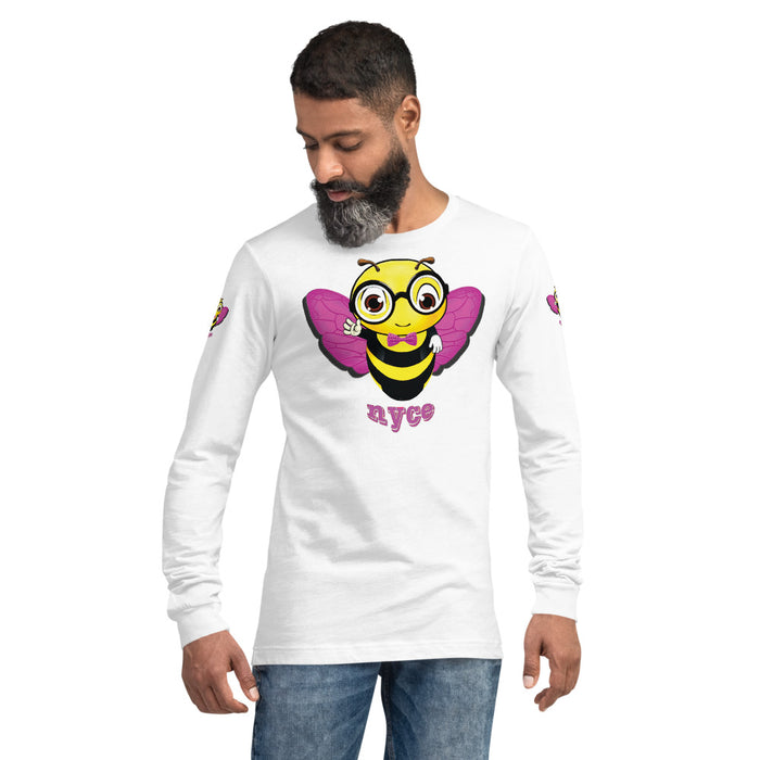 Cute pink BEE NYCE Unisex Long Sleeve Tee