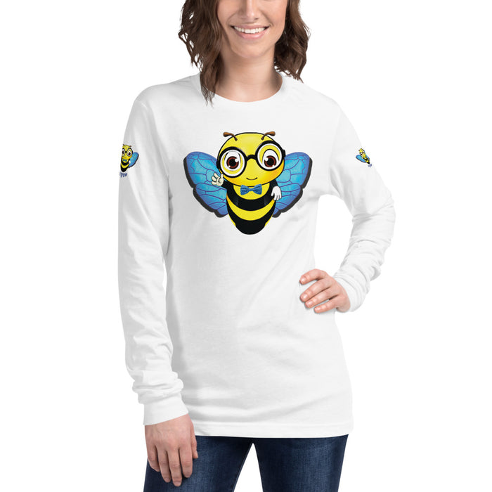 Cute blue BEE NYCE Unisex Long Sleeve Tee