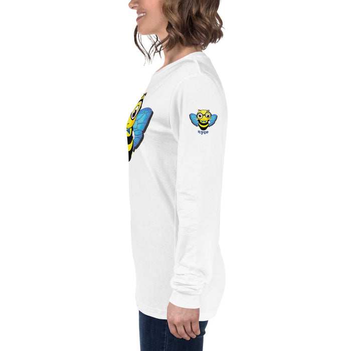 Cute blue BEE NYCE Unisex Long Sleeve Tee