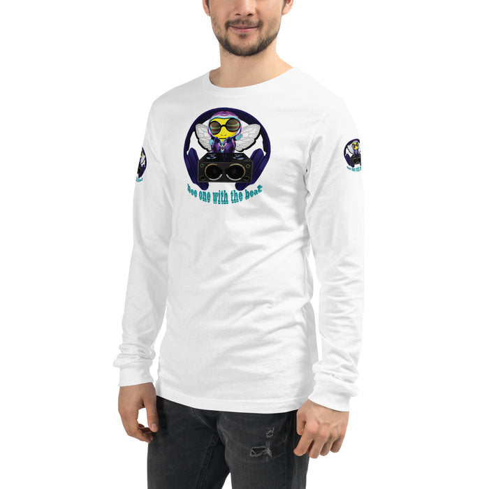 Cool & Cute BLUE BEE 1 WITH THE BEAT Unisex Long Sleeve Tee