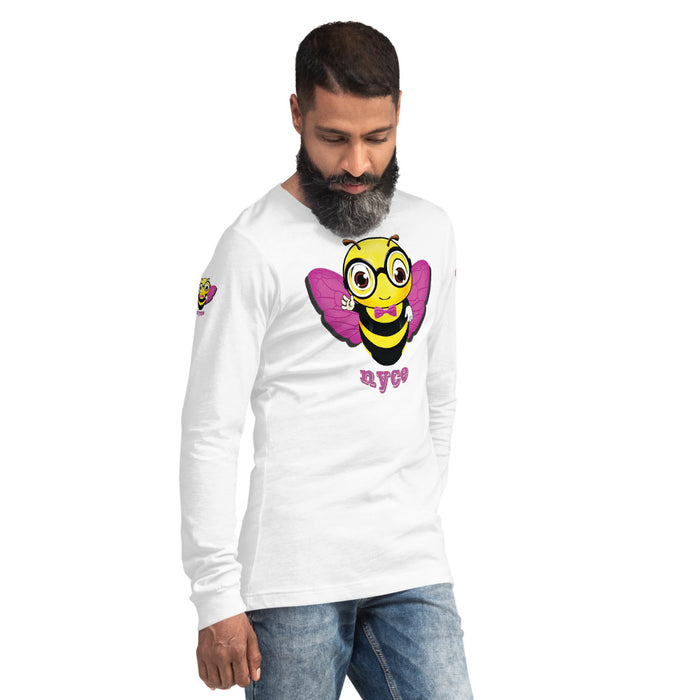 Cute pink BEE NYCE Unisex Long Sleeve Tee