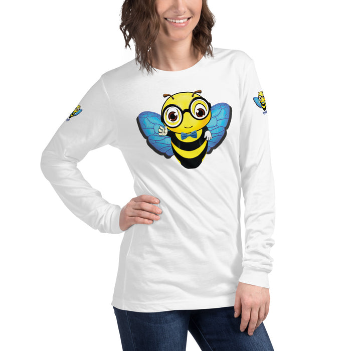 Cute blue BEE NYCE Unisex Long Sleeve Tee