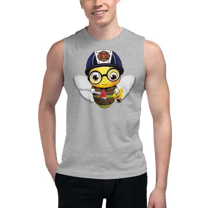 Cute FIREFIGHTER BEE Muscle Shirt