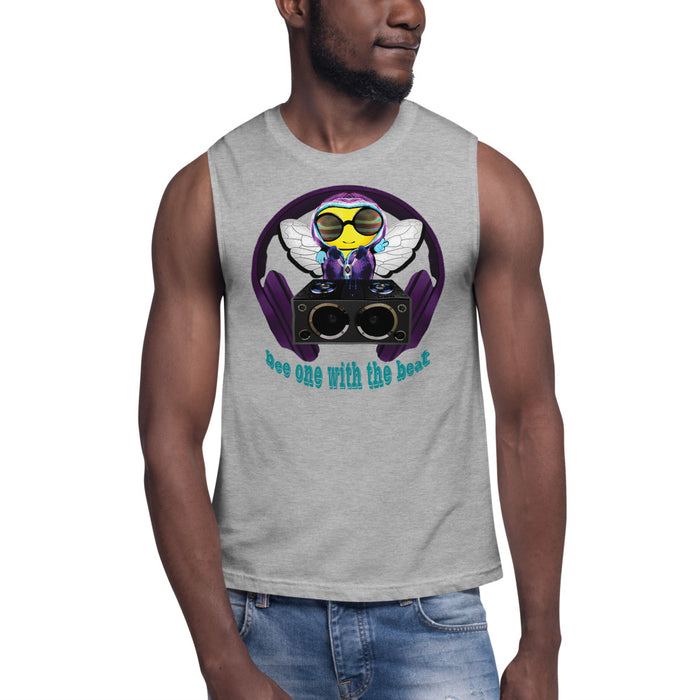 Cool & Cute BEE 1 WITH THE BEAT PURPLE Muscle Shirt