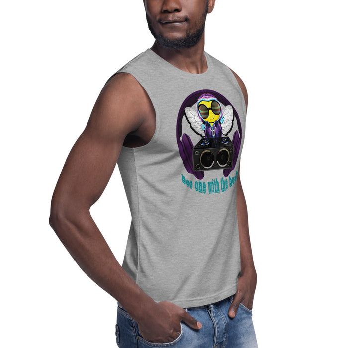 Cool & Cute BEE 1 WITH THE BEAT PURPLE Muscle Shirt