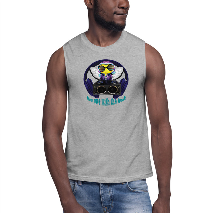 Cool & Cute BLUE BEE 1 WITH THE BEAT Muscle Shirt