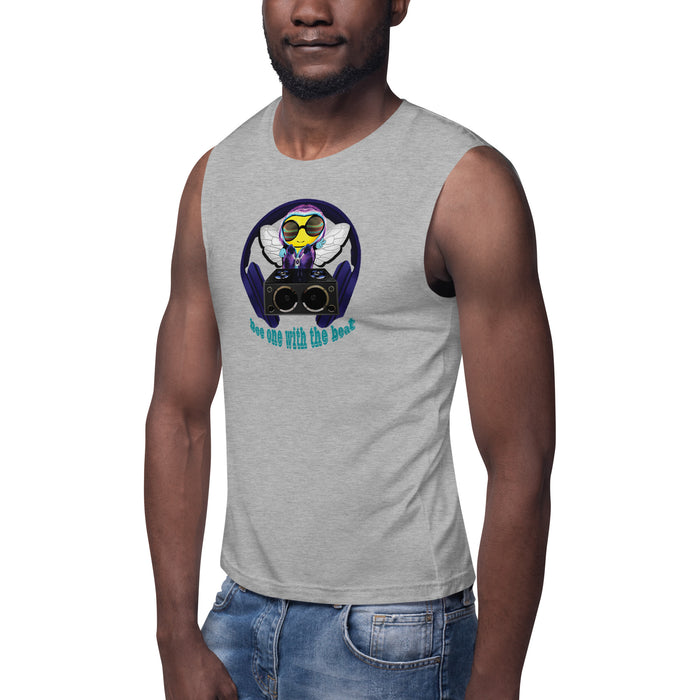 Cool & Cute BLUE BEE 1 WITH THE BEAT Muscle Shirt