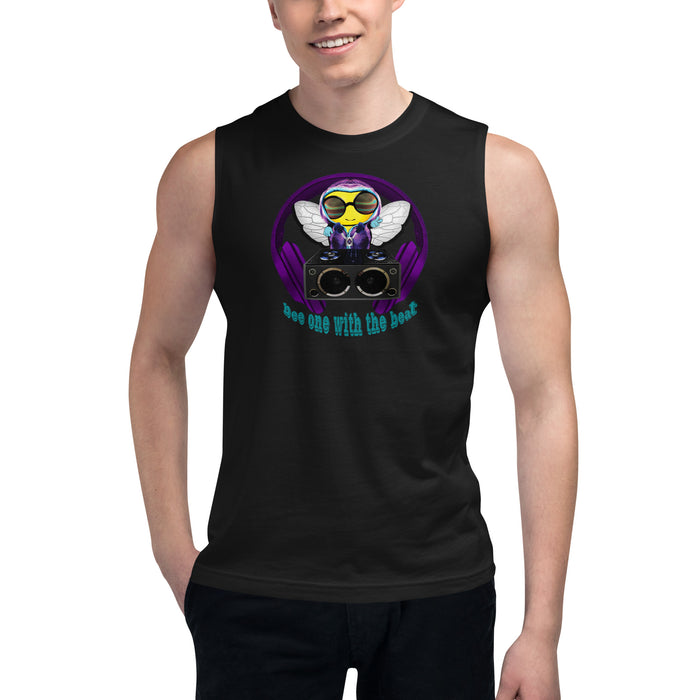 Cool & Cute BEE 1 WITH THE BEAT PURPLE Muscle Shirt