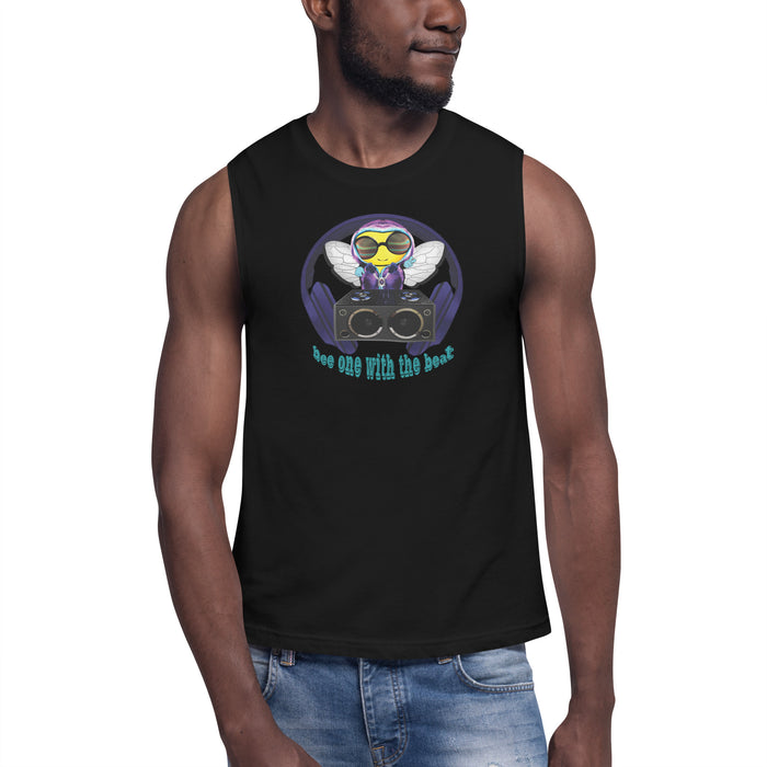 Cool & Cute BLUE BEE 1 WITH THE BEAT Muscle Shirt