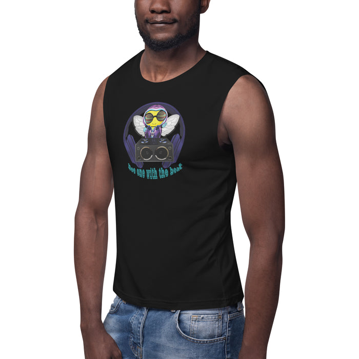 Cool & Cute BLUE BEE 1 WITH THE BEAT Muscle Shirt