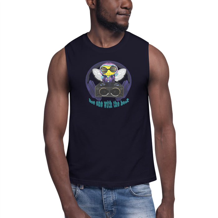 Cool & Cute BLUE BEE 1 WITH THE BEAT Muscle Shirt