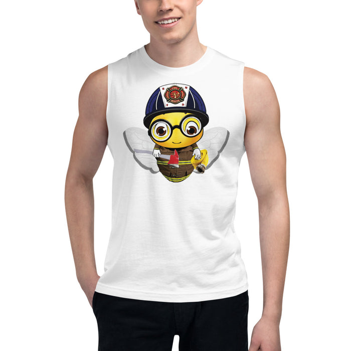 Cute FIREFIGHTER BEE Muscle Shirt