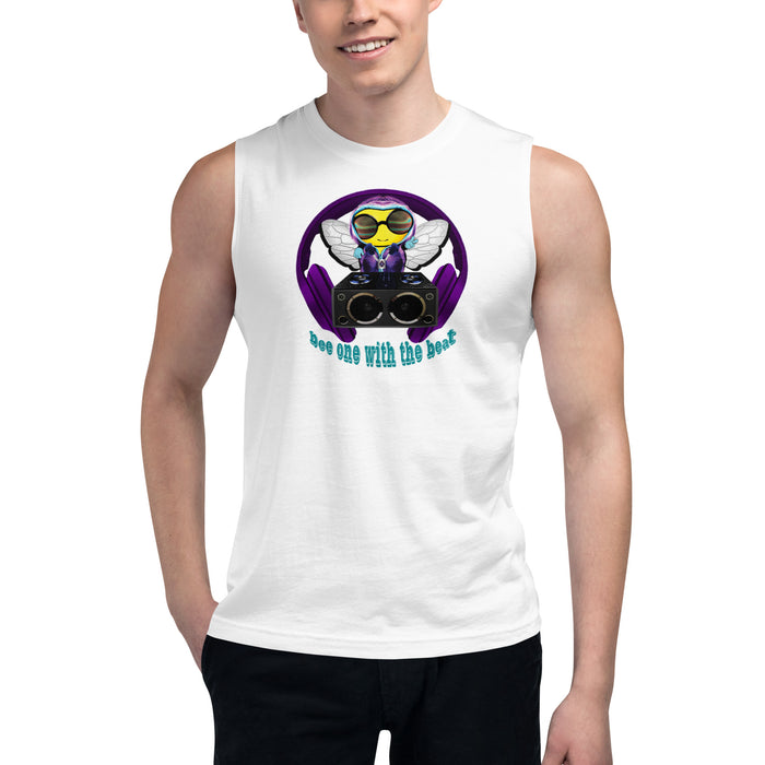 Cool & Cute BEE 1 WITH THE BEAT PURPLE Muscle Shirt