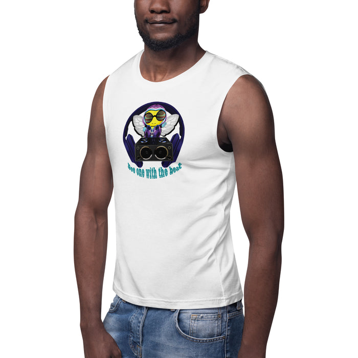 Cool & Cute BLUE BEE 1 WITH THE BEAT Muscle Shirt