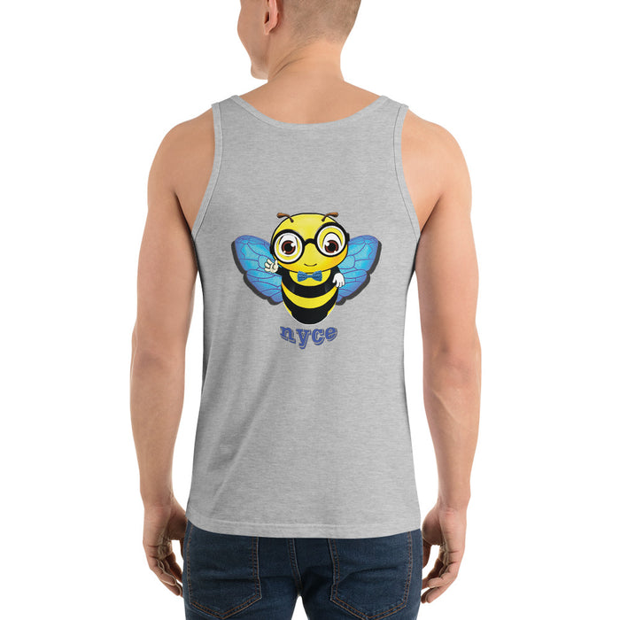 Cute blue BEE NYCE Unisex Tank Top