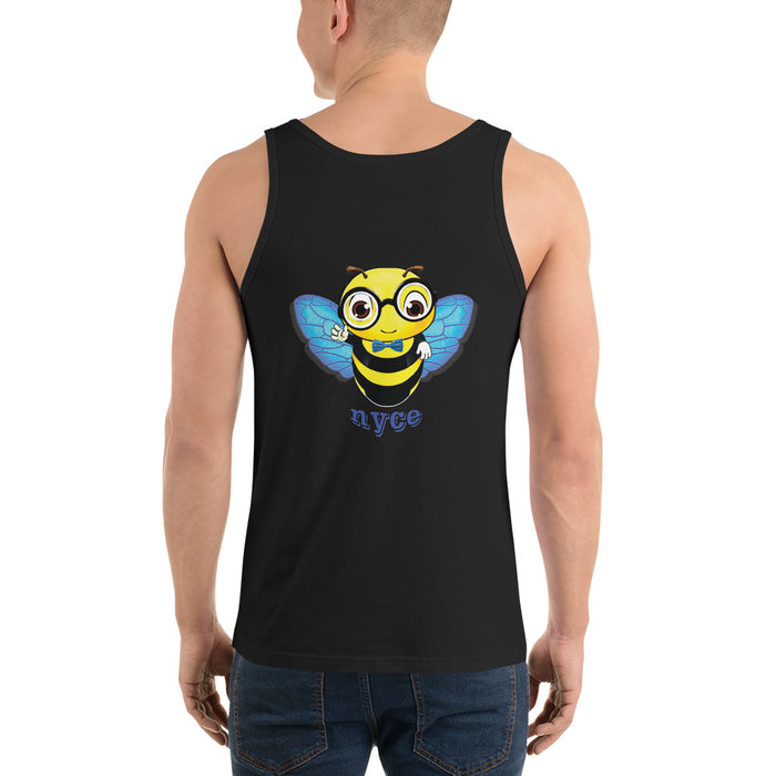 Cute blue BEE NYCE Unisex Tank Top