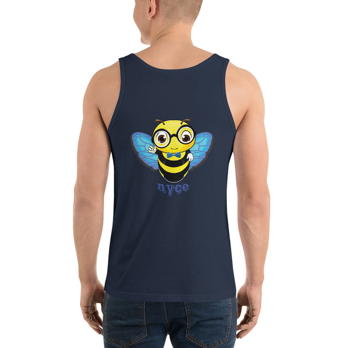 Cute blue BEE NYCE Unisex Tank Top