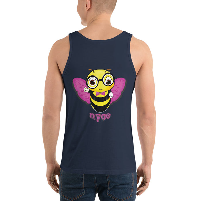 Cute pink BEE NYCE Unisex Tank Top