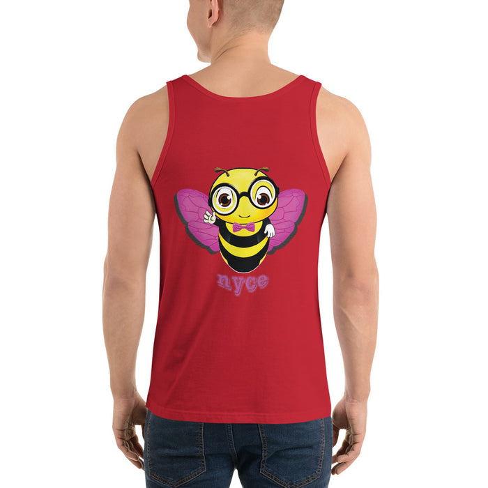 Cute pink BEE NYCE Unisex Tank Top