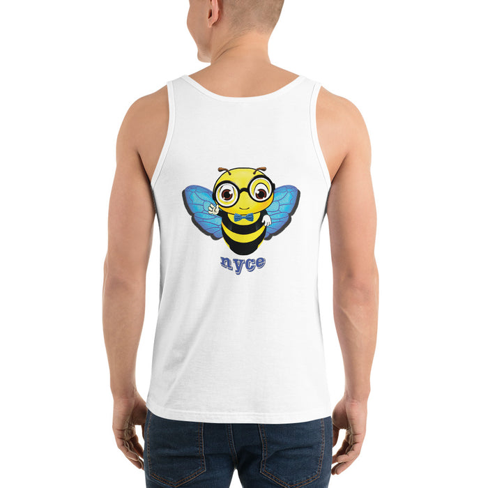 Cute blue BEE NYCE Unisex Tank Top