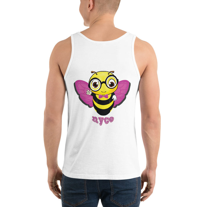 Cute pink BEE NYCE Unisex Tank Top