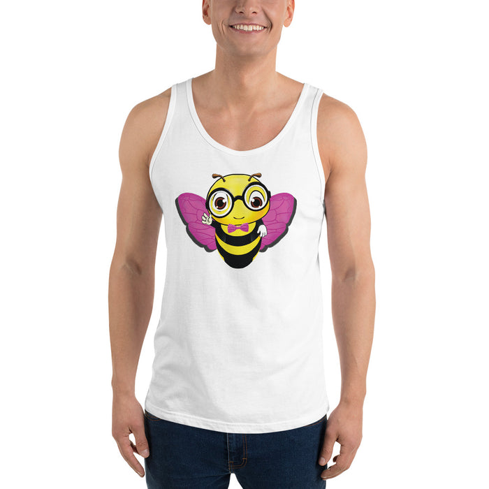 Cute pink BEE NYCE Unisex Tank Top