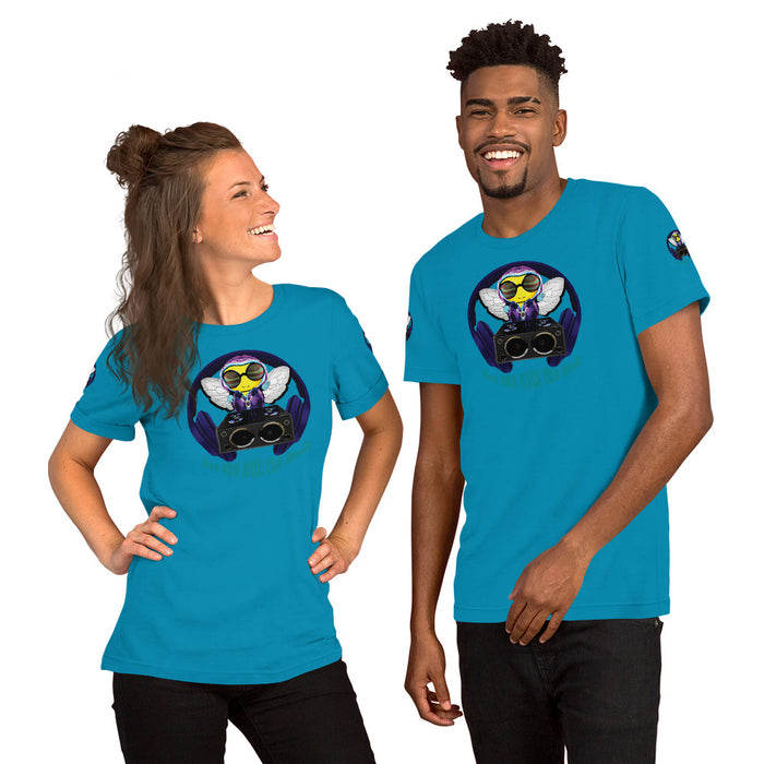 Cool & Cute BLUE BEE 1 WITH THE BEAT hort-Sleeve Unisex T-Shirt