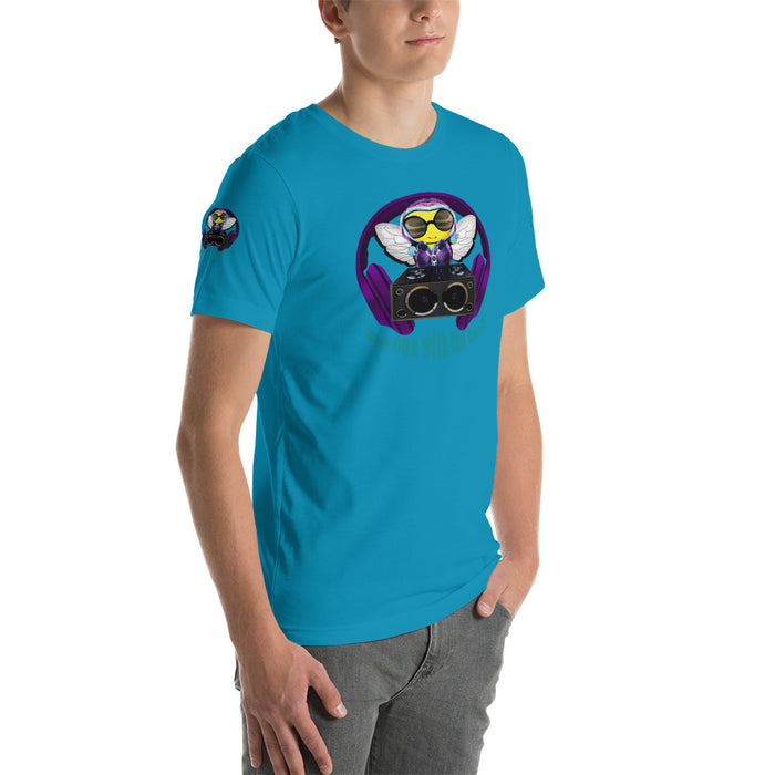 Cool & Cute PURPLE BEE 1 WITH THE BEAT Short-Sleeve Unisex T-Shirt